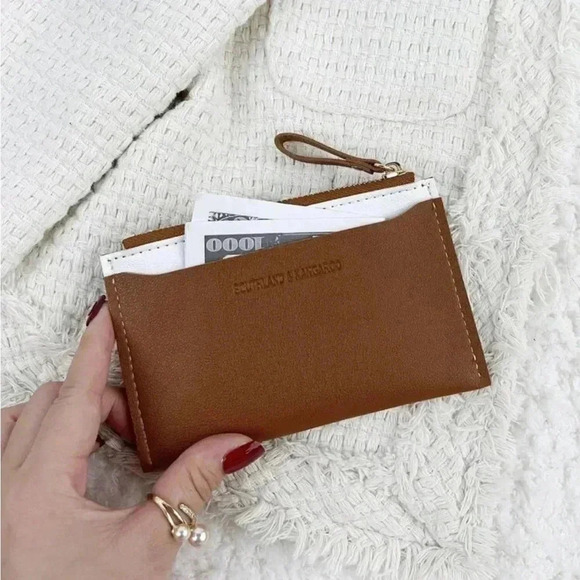⚠️Clearance Brown And White Slim Cardholder / Wallet - Picture 3 of 4